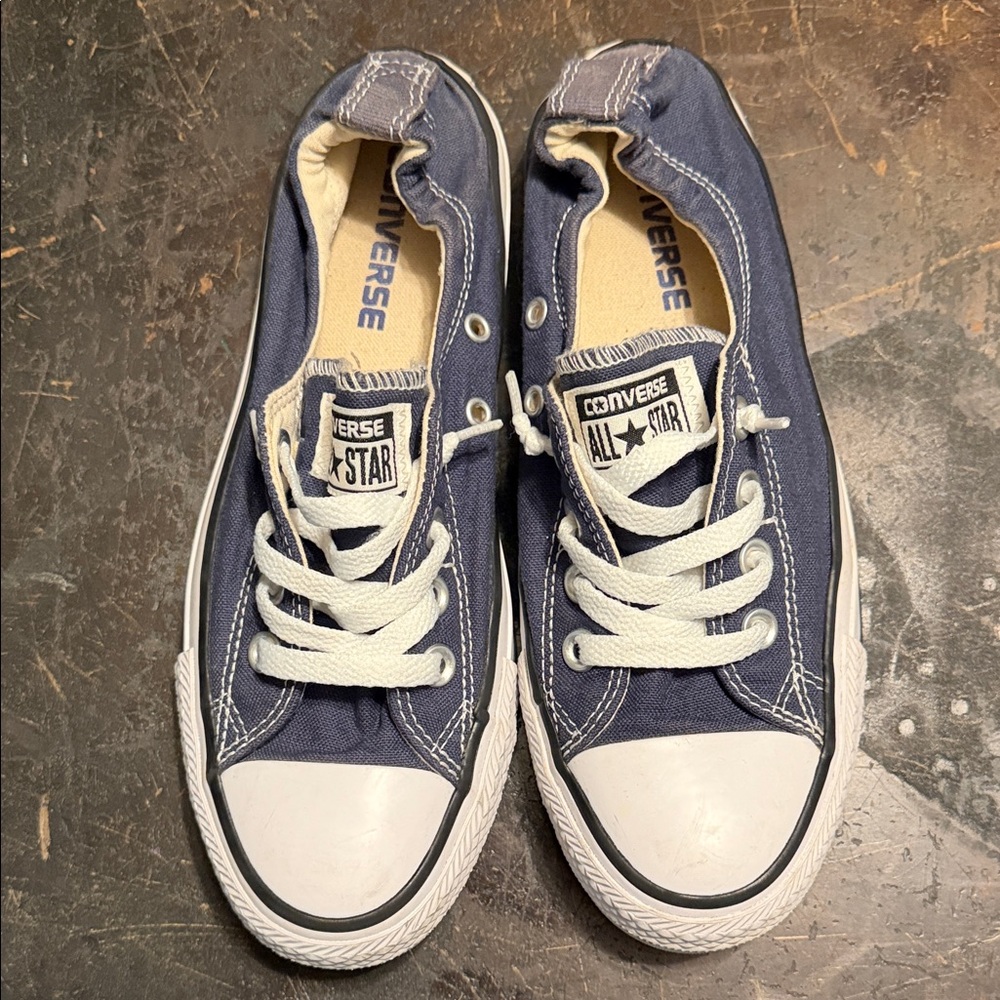 Converse Navy and White Low Top Sneakers